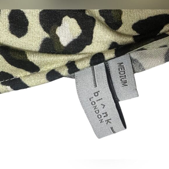 Anthropologie Bl^nk London Sibley V-neck Leopard + Elephant Top Medium - Picture 5 of 6